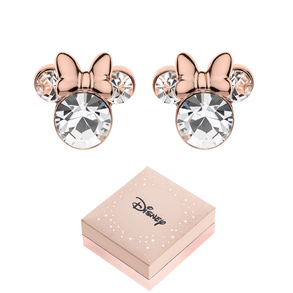 Boucles d'oreilles Fille Disney - Minnie  en argent 925 ornées de Cristaux scintillants  Disney LES ESSENTIELS ENFANTS