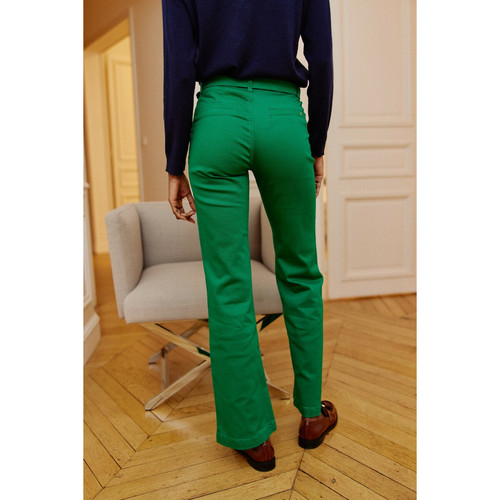 Pantalon SONNY T vert gazon en coton La Petite Etoile