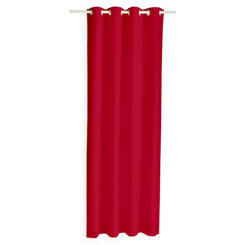 Today - Rideau Isolant Thermique 140 x 240 cm Polyester Uni Pomme d'Amour - Rideaux rouge