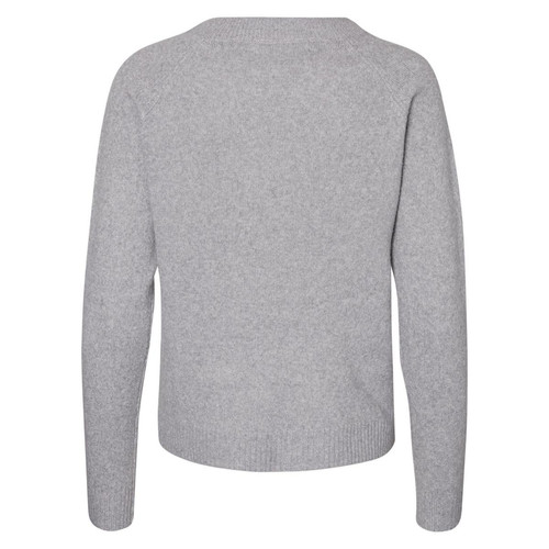 Pull en maille Col rond Manches longues gris Dina Pull