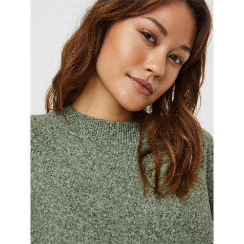 Pull en maille Col rond Manches longues vert Zola Pull