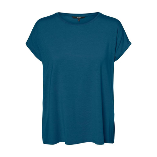 T-shirt Regular Fit Col rond Manches courtes Longueur regular bleu Mina T-shirt manches courtes