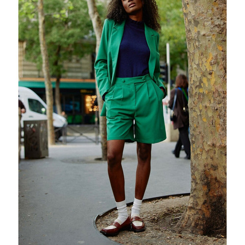 La Petite Etoile - Blazer VIRGY vert - Veste en jean  femme