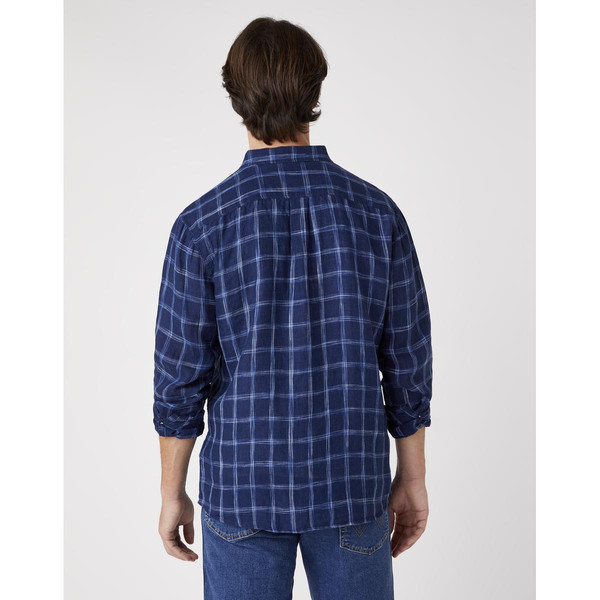 Chemise Homme LS 1 Pkt Shirt Homme Coton bleu Wrangler