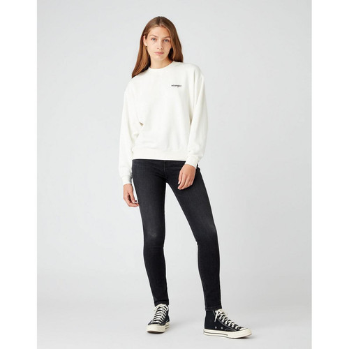 Sweatshirt Femme Retro Sweat blanc en coton Wrangler