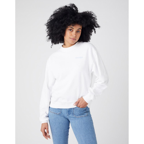 Sweatshirt en coton blanc pour femme Wrangler Mode femme