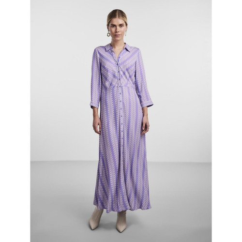 Robe chemise violet en viscose Sam YAS Mode femme
