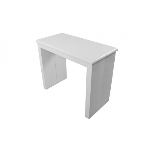3S. x Home - Console extensible 195cm Blanc Laque MAXIMW - Table basse blanche design