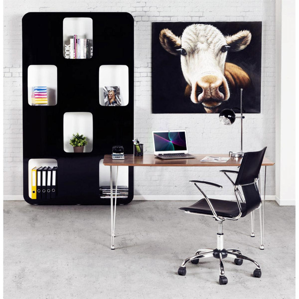 Chaise de bureau blanc et métal mobile déco VAL Blanc 3S. x Home Meuble & Déco