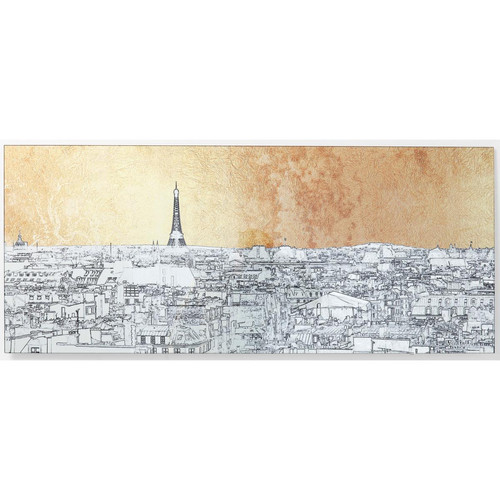 Kare Design - Tableau en Verre Vue de Paris 50x120cm CITY - Tableau, toile