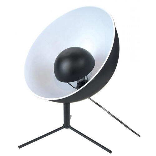 3S. x Home - Lampe à Poser Cinéma en Métal Noir et Blanc CHESMET - Mobilier Deco