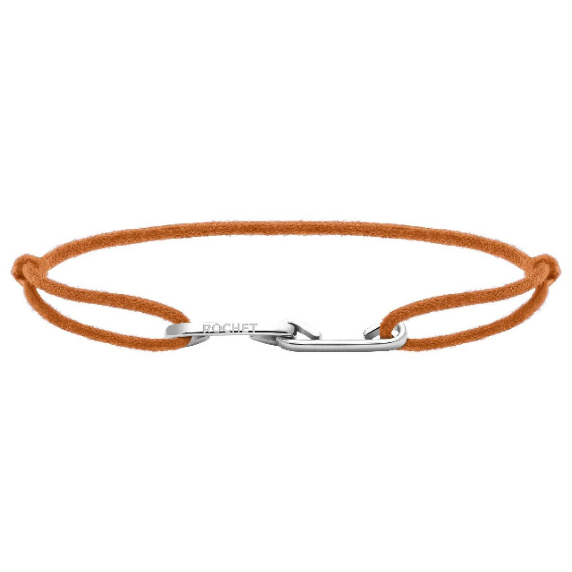 bracelet rochet b226019 - love acier avec lien cordon orange réglable rochet
