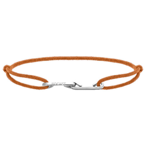 Rochet - Bracelet Rochet B226019 - LOVE Acier avec Lien Cordon Orange Réglable - Bracelet homme