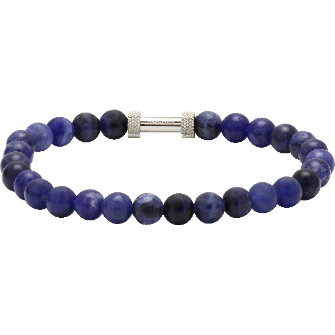 bracelet rochet b266012 - zen perles lapis lazuli acier moleté rochet