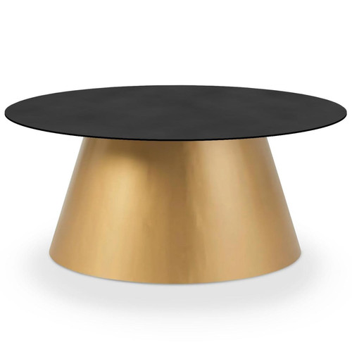 3S. x Home - Table Basse en métal Bronze et Noir KIM - Mobilier Deco