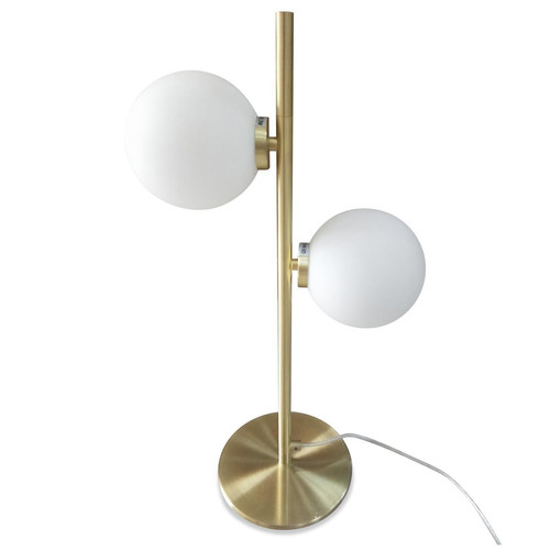 3S. x Home - Lampe à Poser Deux Globes en Métal PYKA - Mobilier Deco