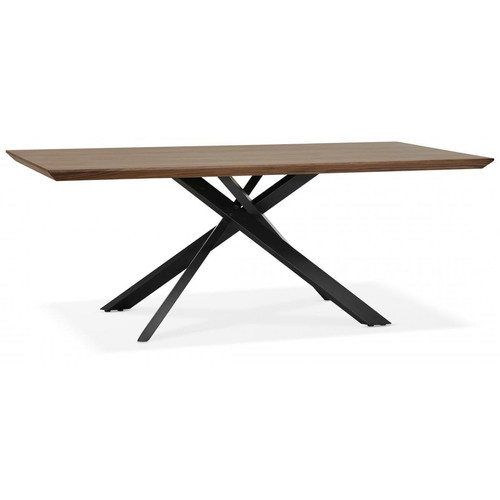 3S. x Home - Table à Manger Piétement en Métal Noir RED - Table Salle A Manger Design