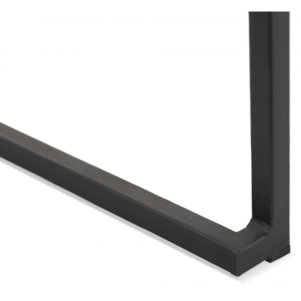 tabouret de bar design géométrique noir et piétement en métal noir YOPLA Noir 3S. x Home Meuble & Déco
