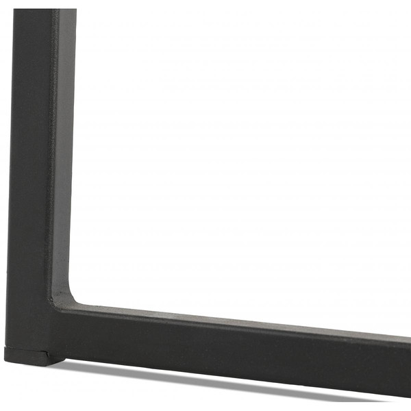 tabouret de bar design géométrique noir et piétement en métal noir YOPLA 3S. x Home