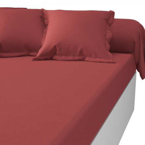 3S. x Tertio (Nos Unis) - Drap-housse coton TERTIO® - Terracotta - Linge de lit rouge