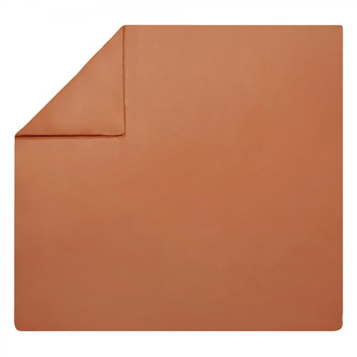 Essix - Housse de couette Essix unie 1 ou 2 personnes percale – Abricot - Essix linge de maison