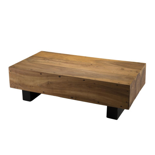 Macabane - Table basse poutres 120x60cm bois Suar Pune - Table basse