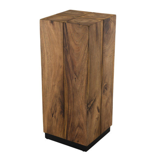 Macabane - Table d'appoint carrée haute 38x38cm bois Suar Surate - Table basse