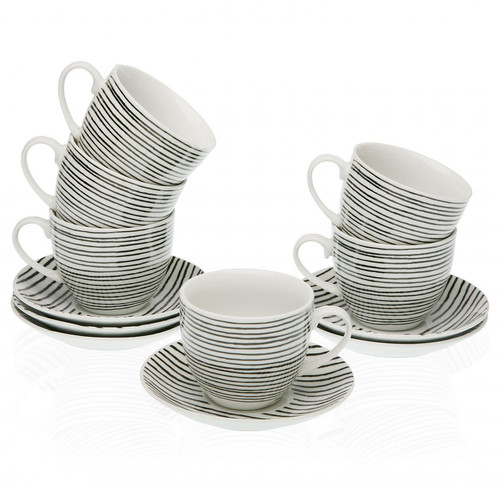 3S. x Home - Set 6 Tasses à thé LINEA - Vaisselle du petit déjeuner