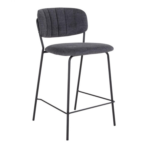 House Nordic - Chaise de bar industrielle Gris et Métal WALLIAMS - Soldes chaises, tabourets, bancs