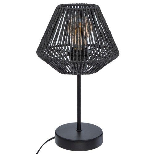 3S. x Home - Lampe en Corde et Métal Noir COORDII - Mobilier Deco
