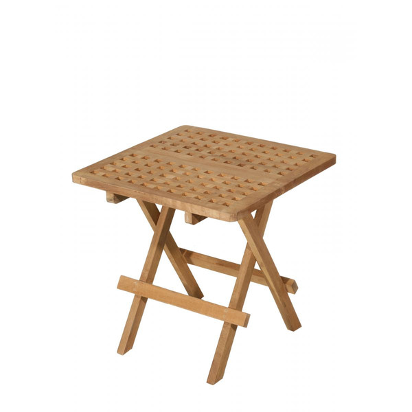 Table pique nique carrée de jardin en bois Teck Teck MACABANE Meuble & Déco