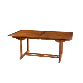 Table rectangulaire extensible 180/240 x 100 cm en Teck huilé