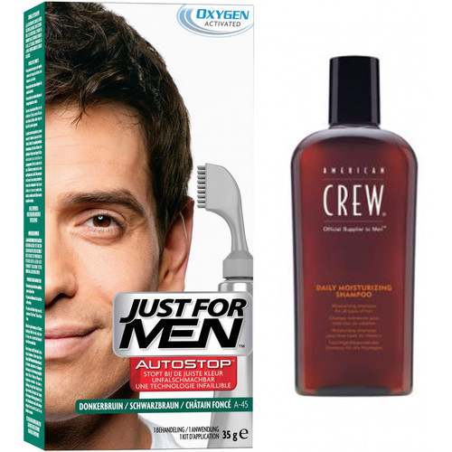 Just for Men - PACK AUTOSTOP & SHAMPOING Châtain Foncé - Coloration Cheveux Homme - Promo Soins homme Soldes