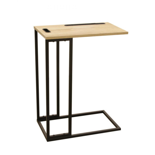 3S. x Home - Table d'appoint avec Support tablette Bois et Métal - Table Basse Design