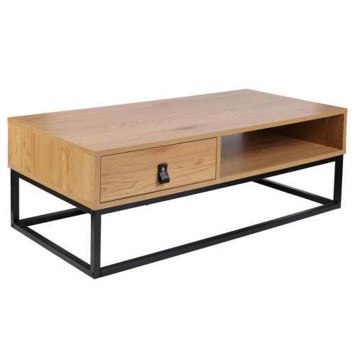3S. x Home - Table basse industrielle Bois et Métal SALMA - Sélection meuble & déco Industriel