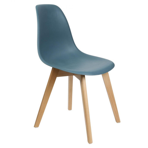 3S. x Home - Chaise scandinave Bleu canard VADSA - Fauteuil Et Pouf Design