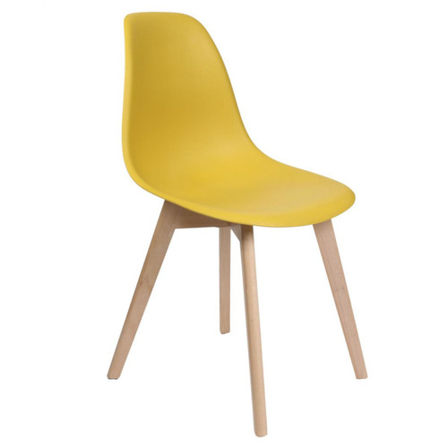 3S. x Home - Chaise scandinave Jaune VADSA - Chaise