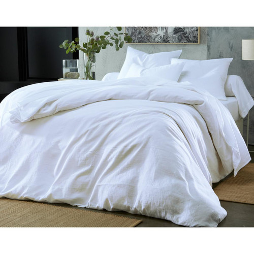 Becquet - Taie d'oreiller DOUBLE GAZE blanc en gaze de coton - Linge de lit