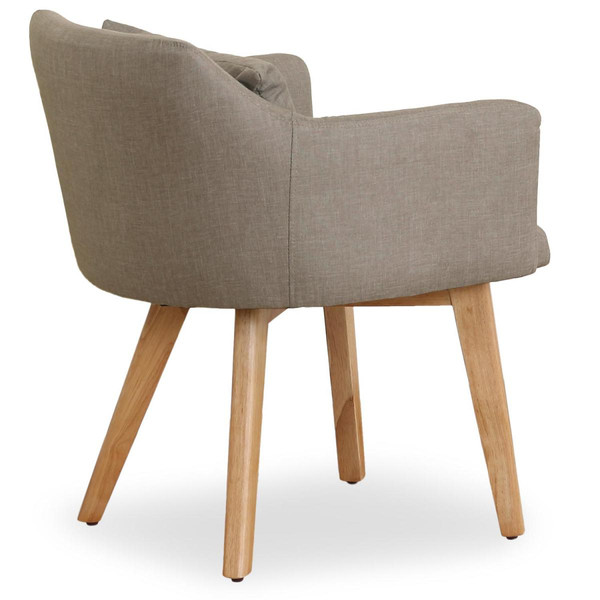 Fauteuil Scandinave Tissu taupe SENDAT 3S. x Home