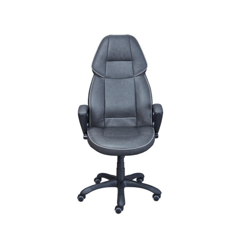 3S. x Home - Chaise de Bureau à Hauteur Réglable Noir et Gris - Promo Meuble De Bureau Design