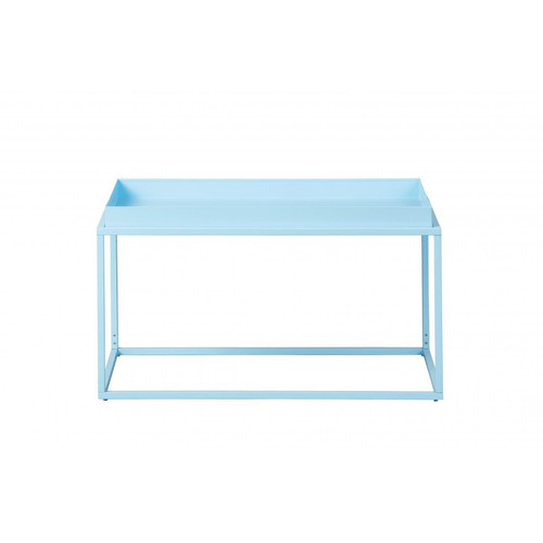 3S. x Home - Table Basse Empilable en Métal Laqué Bleu CALICO - Mobilier Deco
