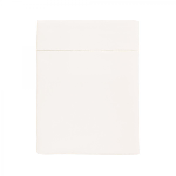 Drap plat coton lavé  Soft Line - Blanc Essix Linge de maison