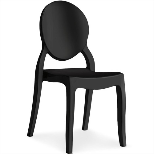 3S. x Home - Lot de 4 chaises médaillon Noir DUCH - Chaise