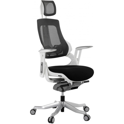 3S. x Home - Chaise de bureau ergonomique tissu noir SALOO - Chaise