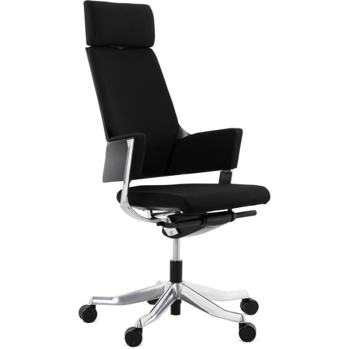 3S. x Home - Chaise de bureau ergonomique tissu noir SILKO - Soldes Rangement