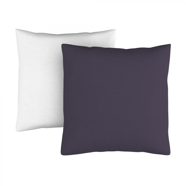 Taie d'oreiller coton bicolore TERTIO® - Bleu Indigo / Blanc 3S. x Tertio (Nos Unis) Linge de maison