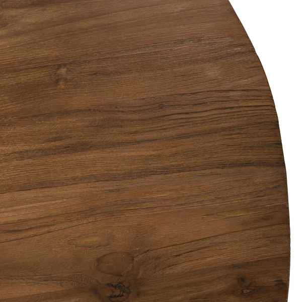 Table basse ronde bois de  Teck recyclé pieds métal - NASAI Table basse