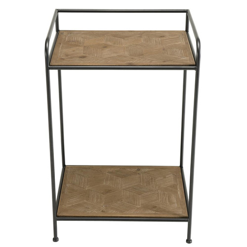 Macabane - Table d'appoint en Sapin et pieds métal - ZELYA - Mobilier Deco