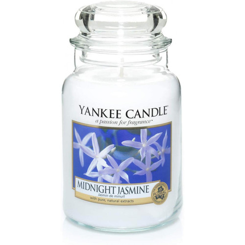 Yankee Candle Bougie - Bougie Grand Modèle Jasmin de Minuit - Promo La déco