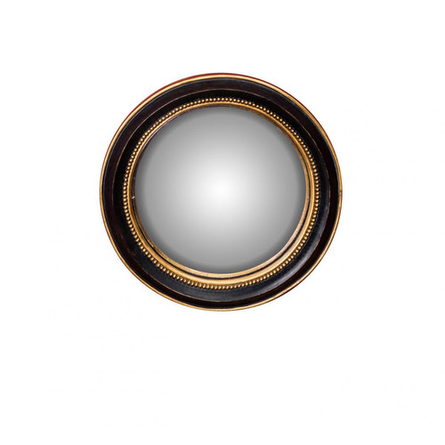 Chehoma - Petit miroir convexe 19cm bord or LITIC - Miroirs Design